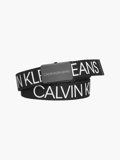 Calvin Klein Táskák & Kiegészítők HU315249 | Calvin Klein Canvas Logo Lány Öv Fekete